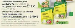 Vitalia Salus bio cistus tee salbei oder granatapfel Angebot