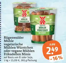 tegut Rügenwalder mühle vegetarische mühlen würstchen oder vegane mühlen frikadellen minis Angebot