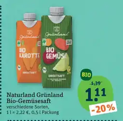 tegut Grünland bio-gemüsesaft Angebot