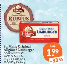 tegut St. mang original allgäuer limburger oder rubius Angebot