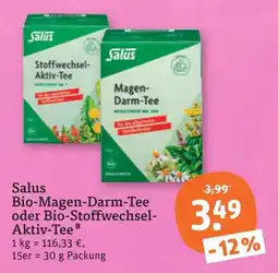 tegut Salus bio-magen-darm-tee oder bio-stoffwechsel-aktiv-tee Angebot