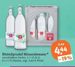 tegut Rhönsprudel mineralwasser Angebot