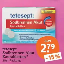 tegut Tetesept sodbrennen akut kautabletten Angebot