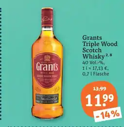 tegut Grant's triple wood scotch whisky Angebot