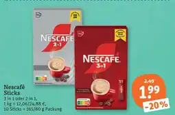 tegut Nescafé sticks 3 in 1 oder 2 in 1 Angebot