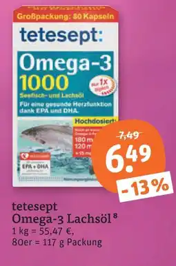 tegut Tetesept omega-3 lachsöl Angebot