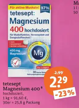 tegut Tetesept magnesium 400 hochdosiert Angebot