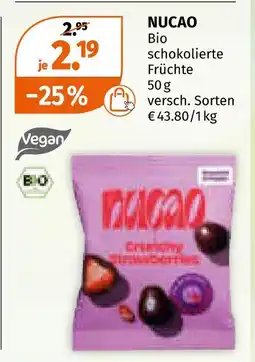Müller Nucao bio schokolierte früchte Angebot