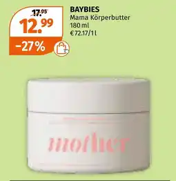 Müller Baybies mama körperbutter Angebot