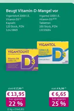 Mea Vigantolvit vitamin d3 2000 i.e Angebot