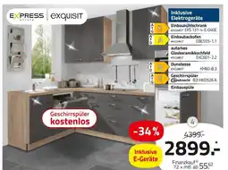 ROLLER Express küchen oder exquisit einbauküche Angebot