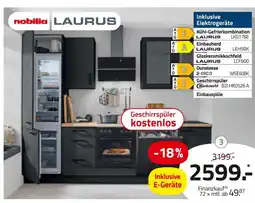 ROLLER Nobilia laurus küche mit elektrogeräten Angebot