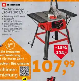 Globus Baumarkt Einhell tischkreissäge „tc-ts 2025/2 u“ Angebot