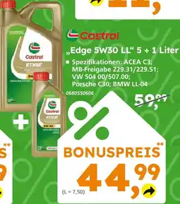 Globus Baumarkt Castrol edge 5w30 ll 5 + 1 liter Angebot