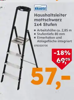 Globus Baumarkt Haushaltsleiter mattschwarz Angebot