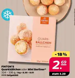 NETTO Finton's quarkbällchen Angebot