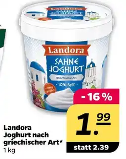 NETTO Landora sahne joghurt griechische art Angebot