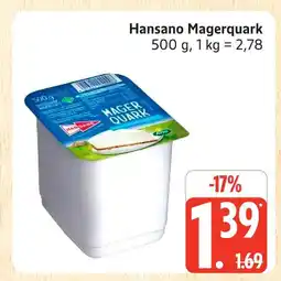 Marktkauf Hansano magerquark Angebot