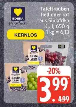 Edeka Edeka herzstücke tafelftrauben hell oder rot Angebot