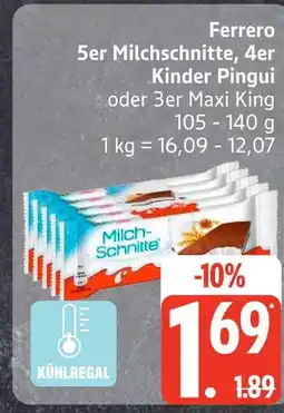 Edeka Ferrero 5er milchschnitte Angebot