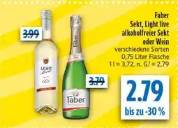 diska Faber light live alkoholfreier sekt Angebot