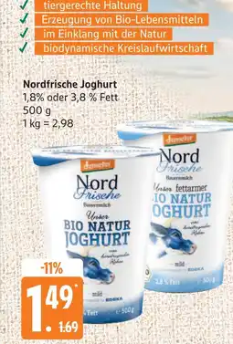 Marktkauf Nordfrische bio natur joghurt Angebot
