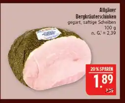 Marktkauf Allgäuer bergkräuterschinken Angebot