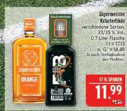 Marktkauf Jägermeister kräuterlikör orange Angebot
