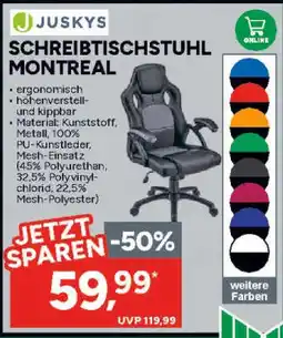 Marktkauf Juskys schreibtischstuhl montreal Angebot