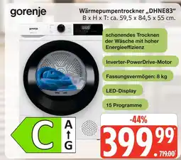 Marktkauf Gorenje wärmepumpentrockner dhne83 Angebot