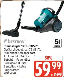 Marktkauf Bestron staubsauger abl930sr Angebot