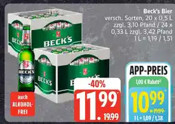 Edeka Beck's bier Angebot