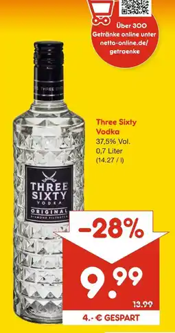 Netto Marken-Discount Three sixty vodka Angebot