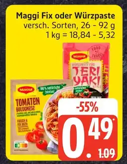 Edeka Maggi fix oder würzpaste Angebot