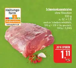 Marktkauf Schweinekammbraten ohne knochen Angebot