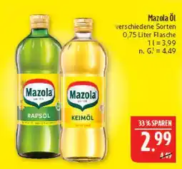 Marktkauf Mazola rapsöl Angebot