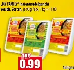 Mix Markt MY FAMILY Instantnudelgericht Angebot