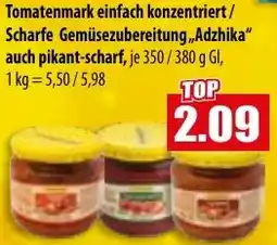 Mix Markt Tomatenmark einfach konzentriert/ Scharfe Gemüsezubereitung ,,Adzhika" Angebot