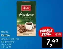KONSUM Melitta Kaffee Angebot