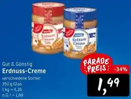 KONSUM Gut & Günstig Erdnuss-Creme Angebot