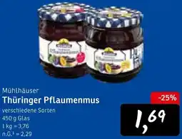 KONSUM Mühlhäuser Thüringer Pflaumenmus Angebot