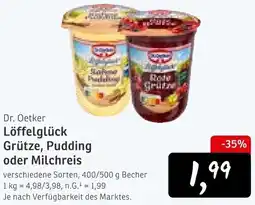 KONSUM Dr. Oetker Löffelglück Grütze, Pudding oder Milchreis Angebot