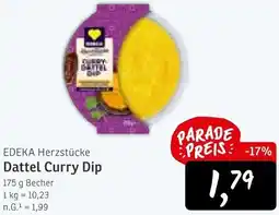 KONSUM EDEKA Herzstücke Dattel Curry Dip Angebot