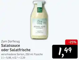 KONSUM Zum Dorfkrug Salatsauce oder Salatfrische Angebot
