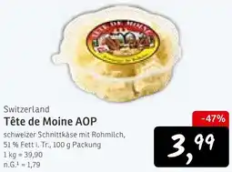 KONSUM Switzerland Tête de Moine AOP Angebot