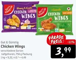 KONSUM Gut & Günstig Chicken Wings Angebot