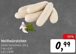 KONSUM Weißwürstchen Angebot