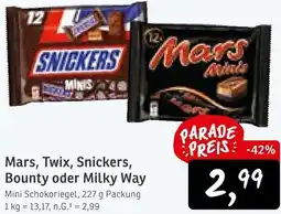 KONSUM Mars, Twix, Snickers, Bounty oder Milky Way Angebot