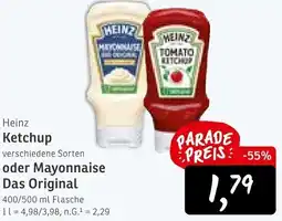 KONSUM Heinz Ketchup oder Mayonnaise Das Original Angebot