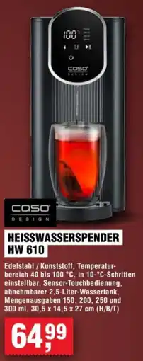 Handelshof caso DESIGN HEISSWASSERSPENDER Angebot